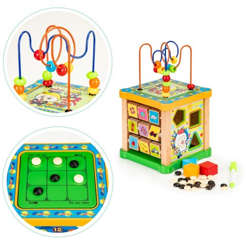 Drewniana kostka edukacyjna, tablica sorter mula ECOTOYS ECOTOYS Drewniana kostka edukacyjna, tablica sorter mula ECOTOYS ECOTOYS