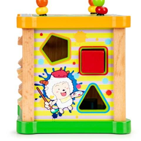 Drewniana kostka edukacyjna, tablica sorter mula ECOTOYS ECOTOYS Drewniana kostka edukacyjna, tablica sorter mula ECOTOYS ECOTOYS
