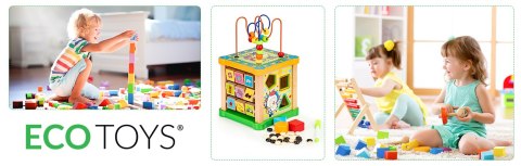Drewniana kostka edukacyjna, tablica sorter mula ECOTOYS ECOTOYS Drewniana kostka edukacyjna, tablica sorter mula ECOTOYS ECOTOYS