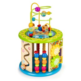 Drewniana kostka edukacyjna z grami, klockami, łowienie rybek ECOTOYS ECOTOYS