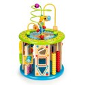 Drewniana kostka edukacyjna z grami, klockami, łowienie rybek ECOTOYS ECOTOYS