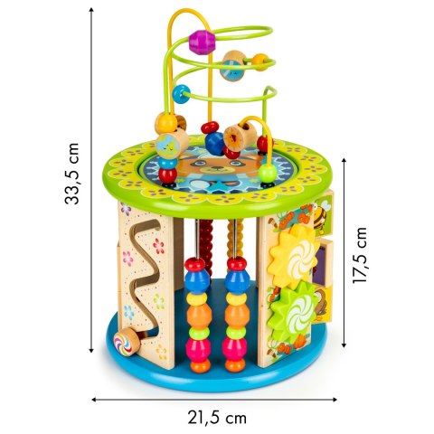 Drewniana kostka edukacyjna z grami, klockami, łowienie rybek ECOTOYS ECOTOYS Drewniana kostka edukacyjna z grami, klockami, łowienie rybek ECOTOYS ECOTOYS