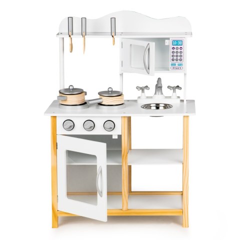 Drewniana kuchnia dla dzieci z piekarnikiem + akcesoria ECOTOYS ECOTOYS Drewniana kuchnia dla dzieci z piekarnikiem + akcesoria ECOTOYS ECOTOYS