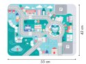 Drewniane klocki edukacyjne miasto z matą 115 szt ECOTOYS ECOTOYS
