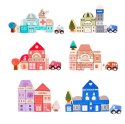 Drewniane klocki edukacyjne miasto z matą 115 szt ECOTOYS ECOTOYS