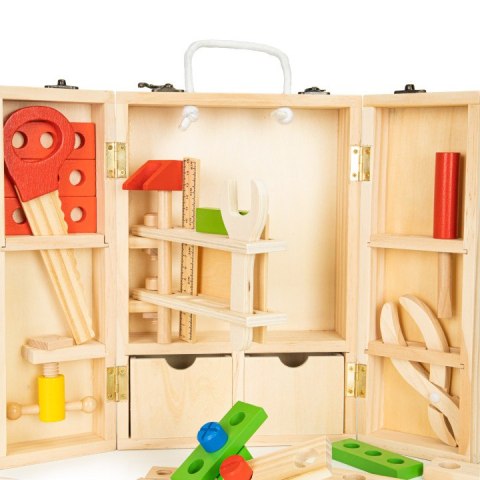 Drewniane narzędzia w skrzynce warsztat zestaw XXL ECOTOYS ECOTOYS Drewniane narzędzia w skrzynce warsztat zestaw XXL ECOTOYS ECOTOYS