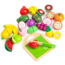Drewniane owoce do krojenia 20 sztuk ECOTOYS ECOTOYS