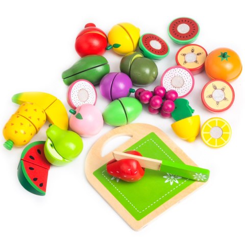 Drewniane owoce do krojenia 20 sztuk ECOTOYS ECOTOYS Drewniane owoce do krojenia 20 sztuk ECOTOYS ECOTOYS
