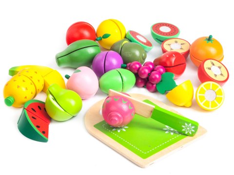 Drewniane owoce do krojenia 20 sztuk ECOTOYS ECOTOYS Drewniane owoce do krojenia 20 sztuk ECOTOYS ECOTOYS
