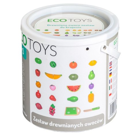Drewniane owoce do krojenia 20 sztuk ECOTOYS ECOTOYS Drewniane owoce do krojenia 20 sztuk ECOTOYS ECOTOYS