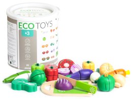 Drewniane warzywa do krojenia dla dzieci 20 sztuk ECOTOYS ECOTOYS