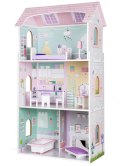 Drewniany domek dla lalek + mebelki wysoka rezydencja Jagodowa ECOTOYS ECOTOYS