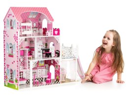 Drewniany domek dla lalek z windą XXL zjeżdżalnia ECOTOYS ECOTOYS