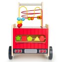Drewniany pchacz edukacyjny z klockami dla dzieci - Straż Pożarna ECOTOYS ECOTOYS