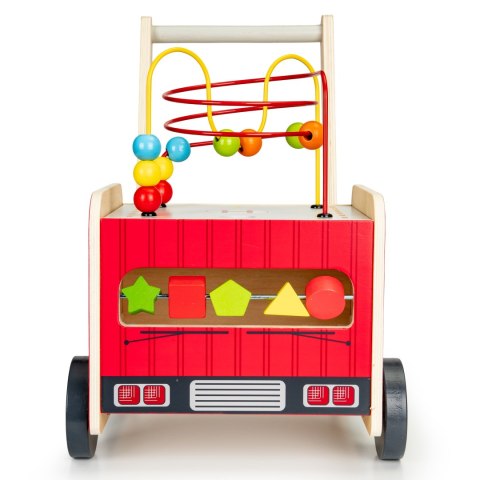 Drewniany pchacz edukacyjny z klockami dla dzieci - Straż Pożarna ECOTOYS ECOTOYS Drewniany pchacz edukacyjny z klockami dla dzieci - Straż Pożarna ECOTOYS ECOTOYS