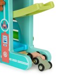 Drewniany tor zjeżdżalnia + 6 autek + cymbałki ECOTOYS ECOTOYS