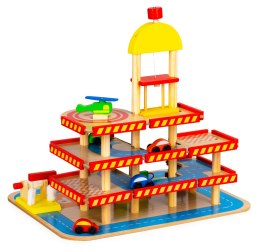 Duży drewniany garaż z windą + autka ECOTOYS ECOTOYS