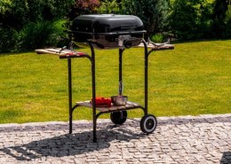 Duży grill ogrodowy z pokrywą regulacja rusztu drewniane półki MultiGarden MultiGarden