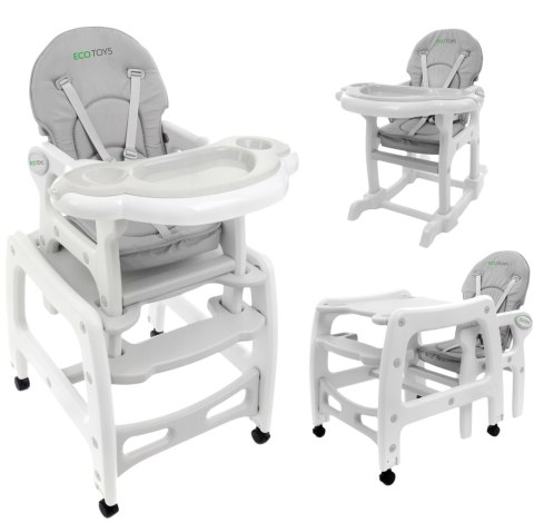 Fotelik krzesełko do karmienia 3w1 bujany fotel krzeseło ze stoliczkiem ECOTOYS ECOTOYS Fotelik krzesełko do karmienia 3w1 bujany fotel krzeseło ze stoliczkiem ECOTOYS ECOTOYS