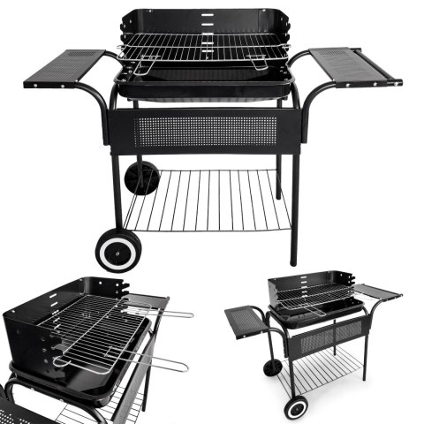 Grill ogrodowy metalowe półki regulacja rusztu koła MultiGarden MultiGarden