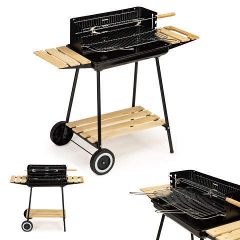 Grill ogrodowy węglowy z półkami regulacja 2 ruszty przenośny MultiGarden MultiGarden