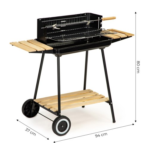 Grill ogrodowy węglowy z półkami regulacja 2 ruszty przenośny MultiGarden MultiGarden Grill ogrodowy węglowy z półkami regulacja 2 ruszty przenośny MultiGarden MultiGarden