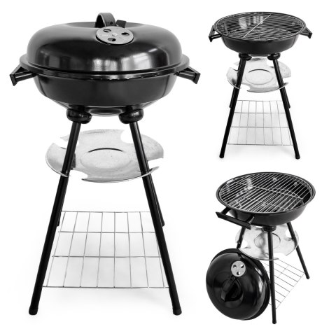Grill ogrodowy z pokrywą otwór wentylacyjny popielnik półka MultiGarden MultiGarden