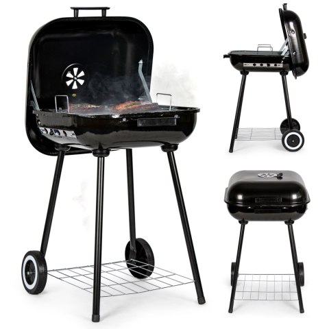 Grill węglowy ogrodowy z pokrywą na zawiasach + kółka MultiGarden MultiGarden Grill węglowy ogrodowy z pokrywą na zawiasach + kółka MultiGarden MultiGarden