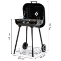 Grill węglowy ogrodowy z pokrywą na zawiasach + kółka MultiGarden MultiGarden