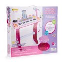 Keyboard organki pianinko z mikrofonem mp3 różowe MULTISTORE