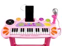 Keyboard organki pianinko z mikrofonem mp3 różowe MULTISTORE