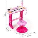 Keyboard organki pianinko z mikrofonem mp3 różowe MULTISTORE