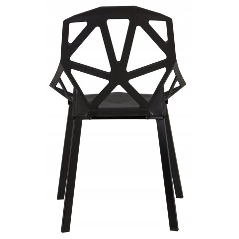 Komplet nowoczesnych krzeseł krzesło do salonu czarne 4 sztuki ModernHome ModernHome Komplet nowoczesnych krzeseł krzesło do salonu czarne 4 sztuki ModernHome ModernHome