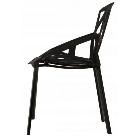 Komplet nowoczesnych krzeseł krzesło do salonu czarne 4 sztuki ModernHome ModernHome Komplet nowoczesnych krzeseł krzesło do salonu czarne 4 sztuki ModernHome ModernHome