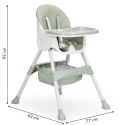 Krzesełko fotelik do karmienia 2w1 pasy 5 punktowe ECOTOYS azure ECOTOYS