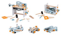 Mini warsztat stół narzędziowy drewniany zestaw konstrukcyjny 52 elementy ECOTOYS ECOTOYS