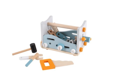 Mini warsztat stół narzędziowy drewniany zestaw konstrukcyjny 52 elementy ECOTOYS ECOTOYS Mini warsztat stół narzędziowy drewniany zestaw konstrukcyjny 52 elementy ECOTOYS ECOTOYS