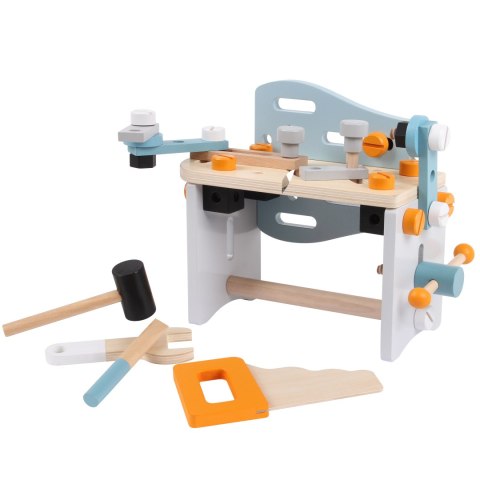 Mini warsztat stół narzędziowy drewniany zestaw konstrukcyjny 52 elementy ECOTOYS ECOTOYS Mini warsztat stół narzędziowy drewniany zestaw konstrukcyjny 52 elementy ECOTOYS ECOTOYS