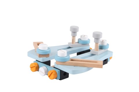 Mini warsztat stół narzędziowy drewniany zestaw konstrukcyjny 52 elementy ECOTOYS ECOTOYS Mini warsztat stół narzędziowy drewniany zestaw konstrukcyjny 52 elementy ECOTOYS ECOTOYS
