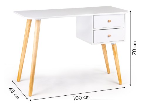Nowoczesne biurko komputerowe stolik 2 szuflady ModernHome Nowoczesne biurko komputerowe stolik 2 szuflady ModernHome