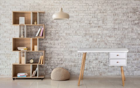 Nowoczesne biurko komputerowe stolik 2 szuflady ModernHome Nowoczesne biurko komputerowe stolik 2 szuflady ModernHome