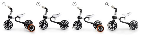Rower rowerek biegowy 4w1 Pedały Kółka boczne czarny ECOTOYS ECOTOYS Rower rowerek biegowy 4w1 Pedały Kółka boczne czarny ECOTOYS ECOTOYS