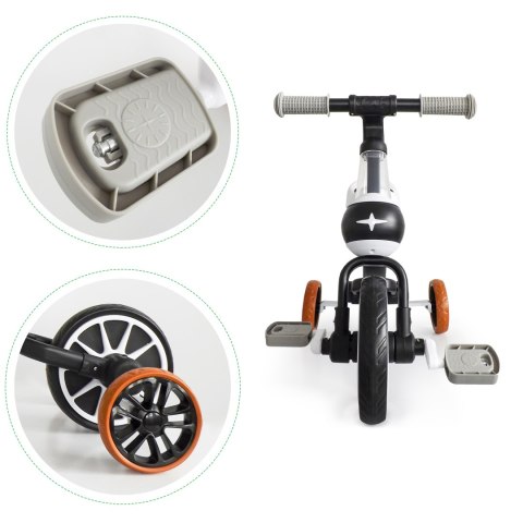 Rower rowerek biegowy 4w1 Pedały Kółka boczne czarny ECOTOYS ECOTOYS Rower rowerek biegowy 4w1 Pedały Kółka boczne czarny ECOTOYS ECOTOYS