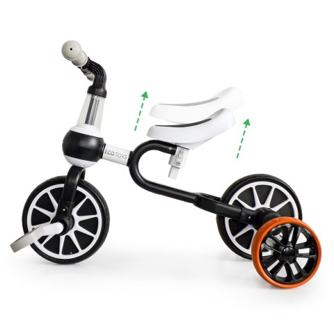 Rower rowerek biegowy 4w1 Pedały Kółka boczne czarny ECOTOYS ECOTOYS Rower rowerek biegowy 4w1 Pedały Kółka boczne czarny ECOTOYS ECOTOYS