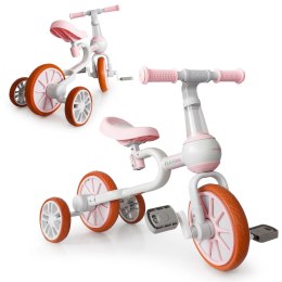 Rower rowerek biegowy 4w1 Pedały Kółka boczne różowy ECOTOYS ECOTOYS