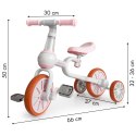 Rower rowerek biegowy 4w1 Pedały Kółka boczne różowy ECOTOYS ECOTOYS