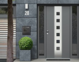 Skrzynka na listy z gazetownikiem stalowa ścienna galwanizowana ModenrHome ModernHome