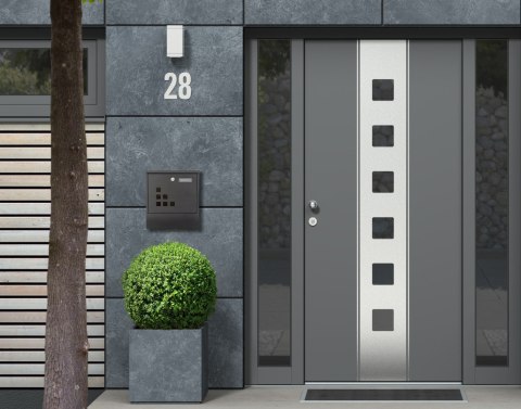 Skrzynka na listy z gazetownikiem stalowa ścienna galwanizowana ModenrHome ModernHome Skrzynka na listy z gazetownikiem stalowa ścienna galwanizowana ModenrHome ModernHome