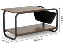Stolik kawowy loft nowoczesny 2 poziomy ModernHome ModernHome