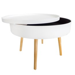 Stolik kawowy okrągły ze schowkiem 60 cm ModernHome ModernHome